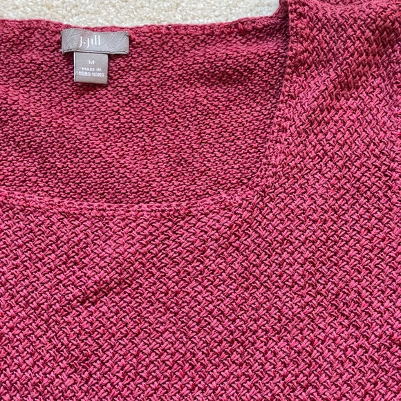 J Jill berry square neck elbow length sleeve sweater - Picture 3 of 4